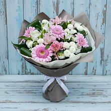 Букет цветов из:  Герберы, Альстромерии и Хризантемы в Актаныш