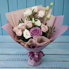 Букет цветов из:  Розы и Лизиантусы #REPLACE_PRED# Актаныш
