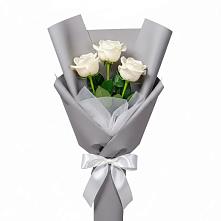 Букет 3 белые розы #REPLACE_PRED# Актаныш