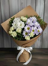 Букет цветов из:  Хризантемы и Розы в Актаныш