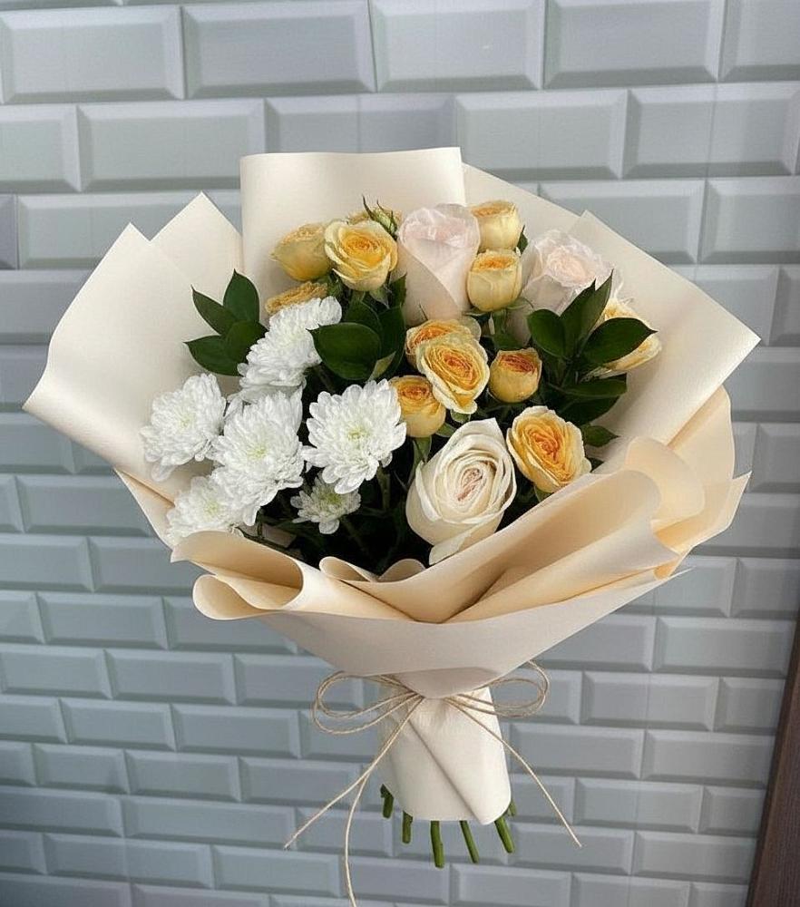Букет цветов из: Розы и Хризантемы в Актаныш