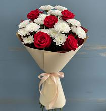 Букет цветов из:  Розы и Хризантемы в Актаныш