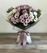 Букет цветов из:  Хризантемы и Розы в Актаныш