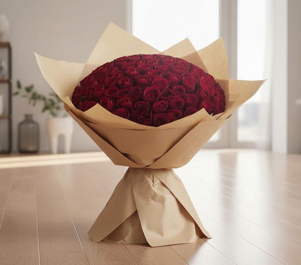 Букет 101 Красная роза в Актаныш