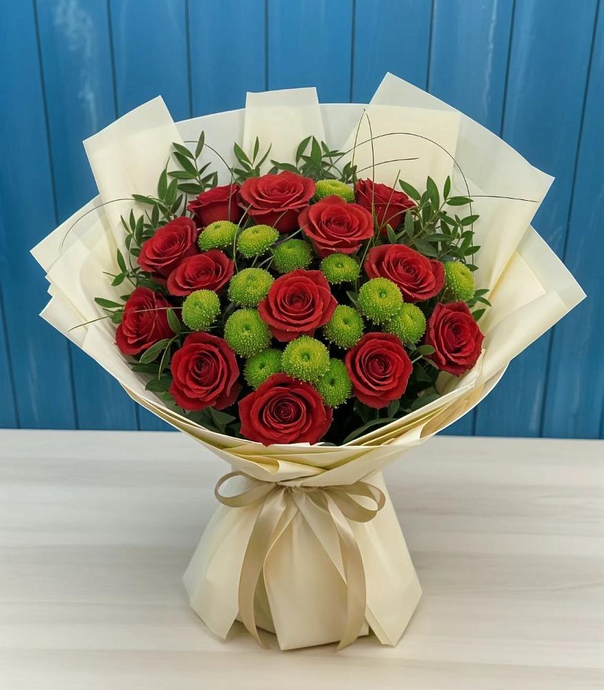 Букет цветов из: Розы и Хризантемы в Актаныш